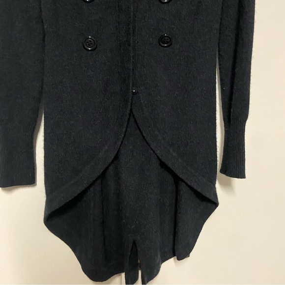 Autumn Cashmere 100% cashmere faux fur collar Gray Coat Size Medium - Picture 5 of 8